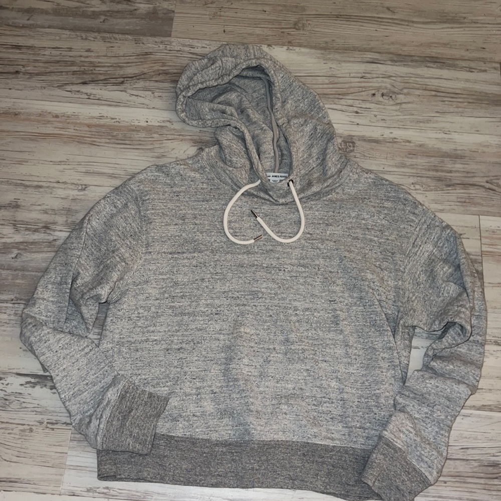 James Perse Shrunken Hoodie Sweatshirt Heather
